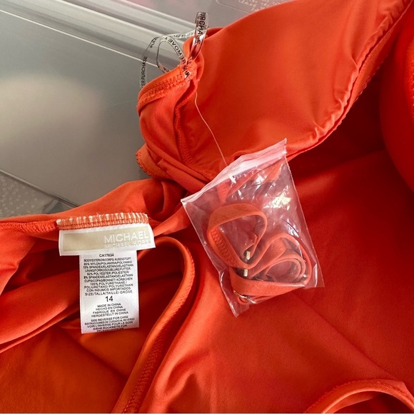 Michael Michael Kors Grommet One-Shoulder One-Piece Swimsuit Size 14 - Picture 15 of 16